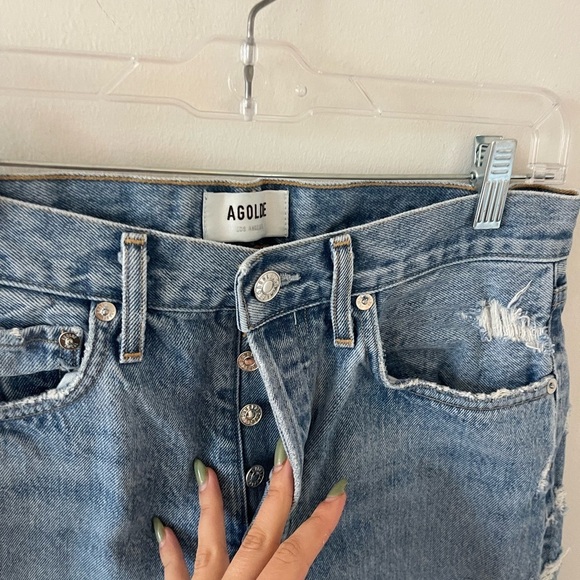 Agolde Blue Ripped Jeans - Picture 5 of 5
